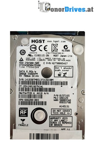 Hitachi  - HTS545050A7E680 - 500 GB - SATA - PCB 220 0A90351 01  Rev.*