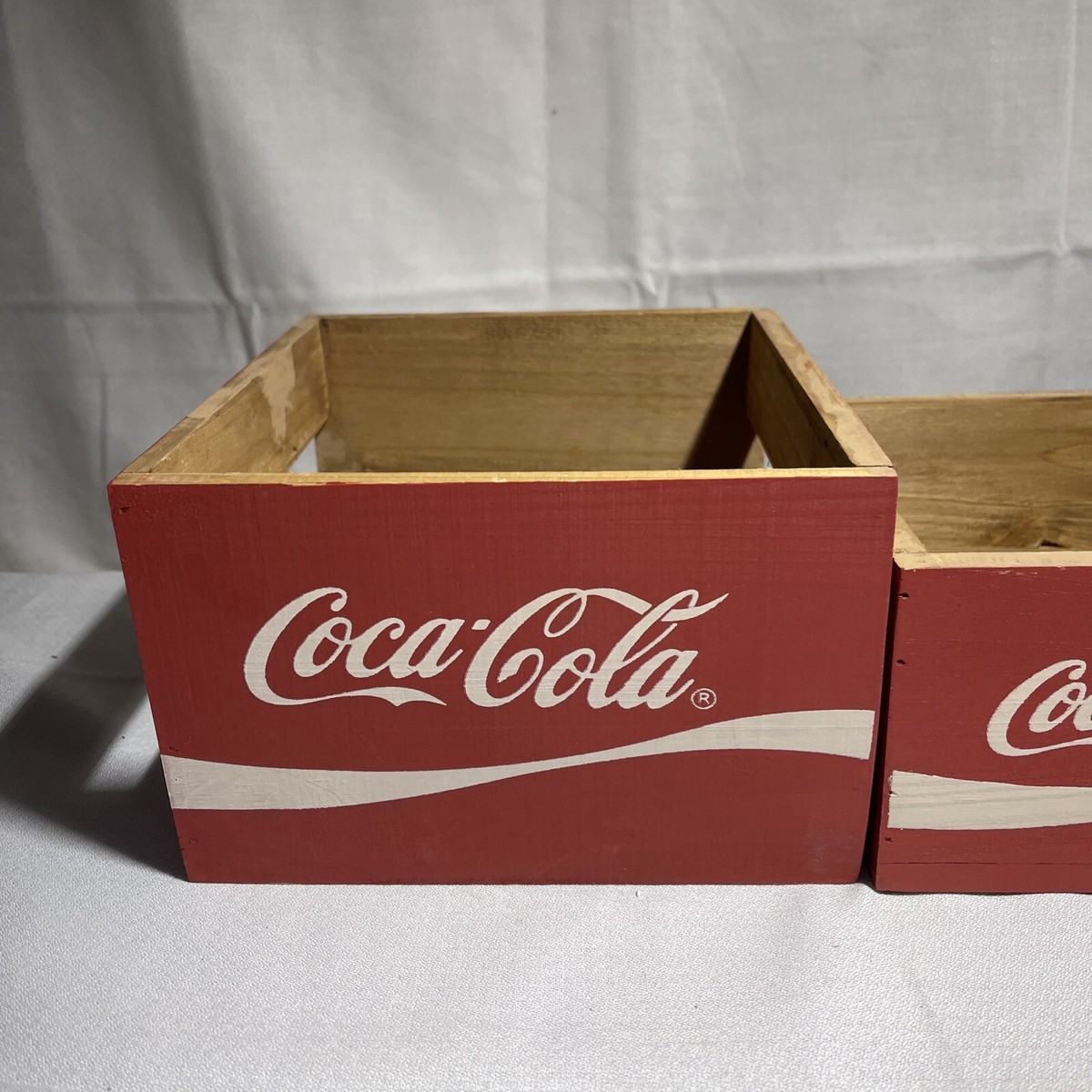 Coca-Cola Wooden Crate Case Red Drink Coca-Cola Logo Retro