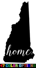 Vinyl Decal Truck Car Sticker Laptop - Home State Outline Love USA New Hampshire