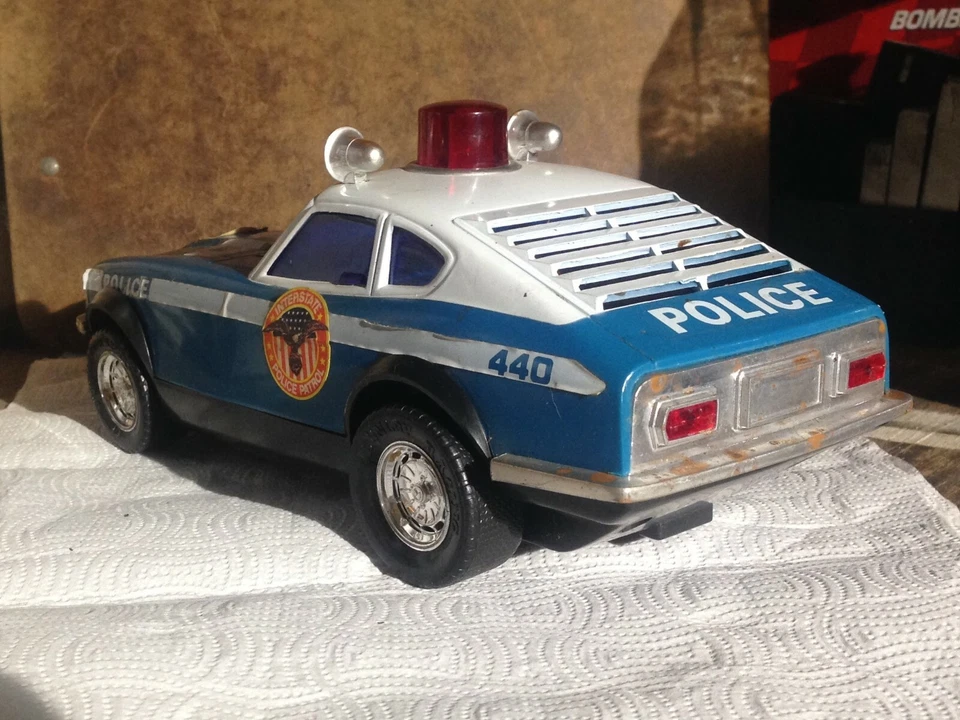 New Bright Nissan 280ZX Interstate Police Patrol Car 440 Bump And Go Used - Image 3 of 4