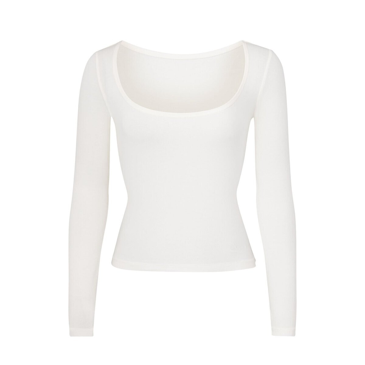 売れ筋商品|||ラッキーブランド カットソー トップス レディース Women's Seamed Scoop-Neck Long-Sleeve Top Ash Rose Women Ribbed Long Sleeve Crop Tops Slim Fit Scoop Neck T