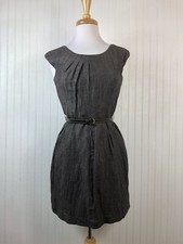 Alice Olivia Women's Brown Crinkle Sheath Dress Sz XS