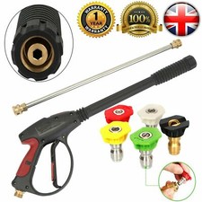 High Pressure Washer Spray Gun 3000 PSI Jet Lance Trigger Wash Water 5 Nozzles