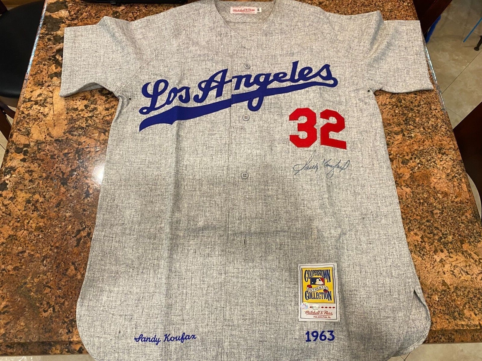 Sandy Koufax Autographed Signed Los Angeles Dodgers 1963 jersey JSA OA coa's! 