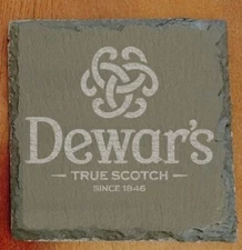 Scotch Whisky Engraved Coaster Gift Glenlivet Macallan Walker Laphroaig Chivas