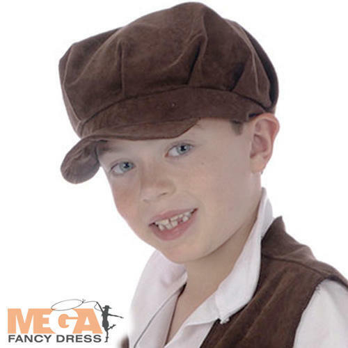 Urchin Hat Boys Fancy Dress Poor Victorian Kids Book Character Costume Accessory - Picture 1 of 1