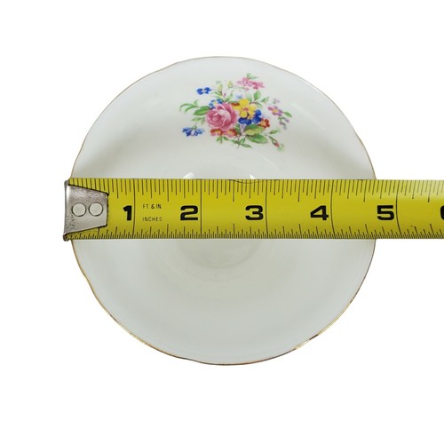 Tazón de azúcar de colección hueso gladstone china rosa floral oro rosa dorado Inglaterra - Imagen 9 de 10