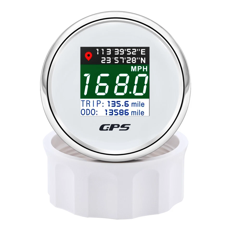 52mm Waterproof Digital GPS Speedometer Odometer Gauge for Motorcycle Car Boat  - Image 3 of 4