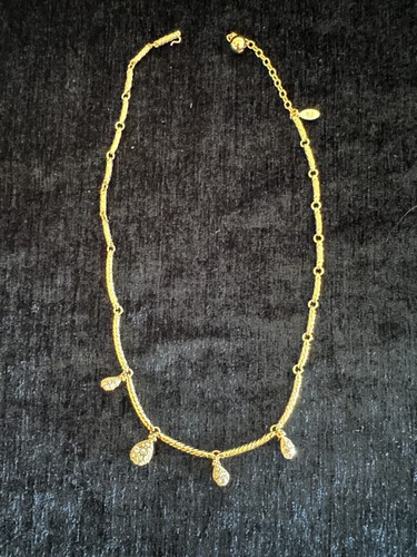 Designer Nolan Miller CZ Träne & Gold Gliederkette 17" Zoll 14K Gold - Bild 3 von 7