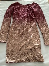 Fashion Nova Wynn Sequin Dress Burgundy combo Size M 