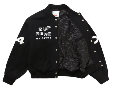 Supreme Tourist Varsity Jacket Black Medium - Fast Shipping | eBay