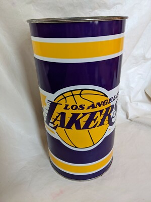 LA Lakers NBA Metall Mülleimer von P&K Products 19'' Vintage Blau