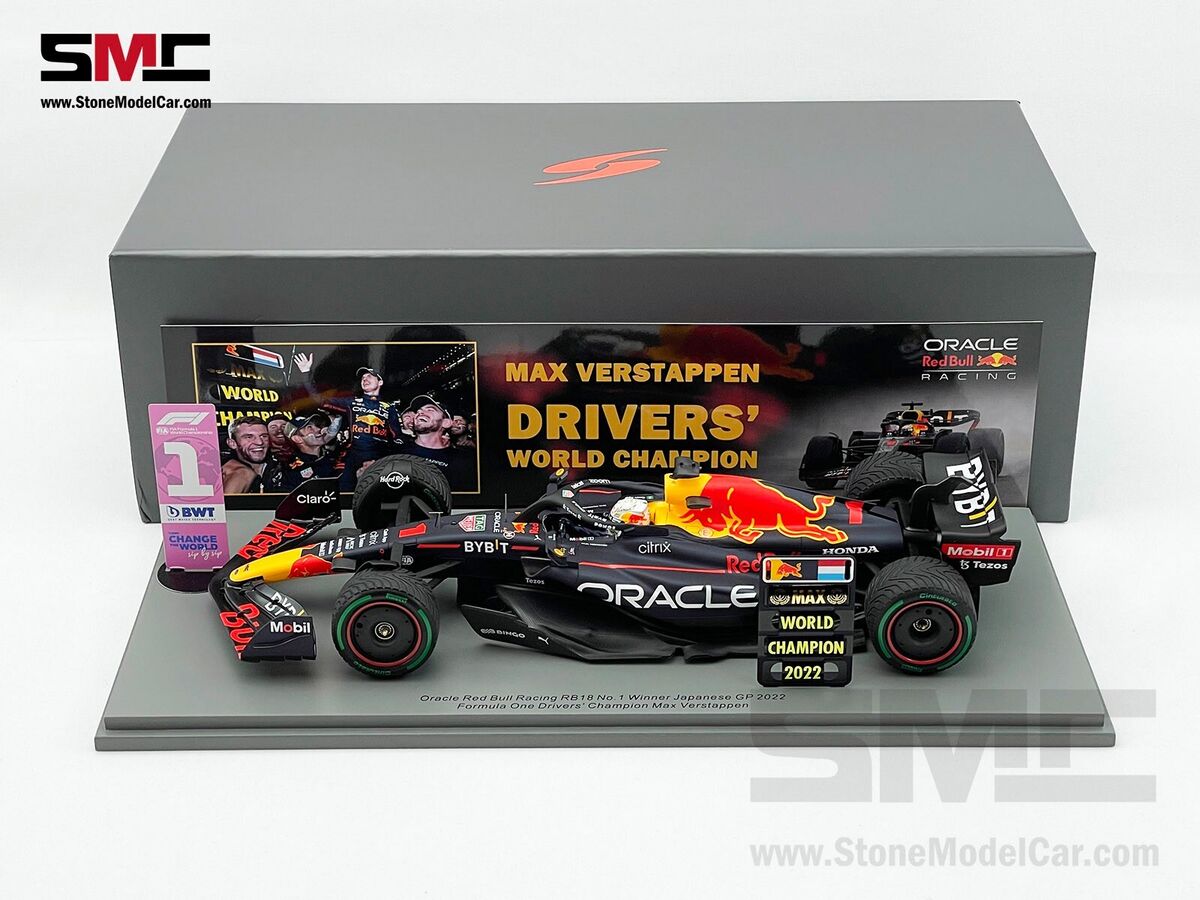Red Bull F1 RB18 #1 Max Verstappen Japan 2022 World Champion 1:18 Spark 18S774 | eBay Red Bull F1 RB18 #1 Max Verstappen Japan 2022 World Champion 1:18 Spark 18S774 | eBay