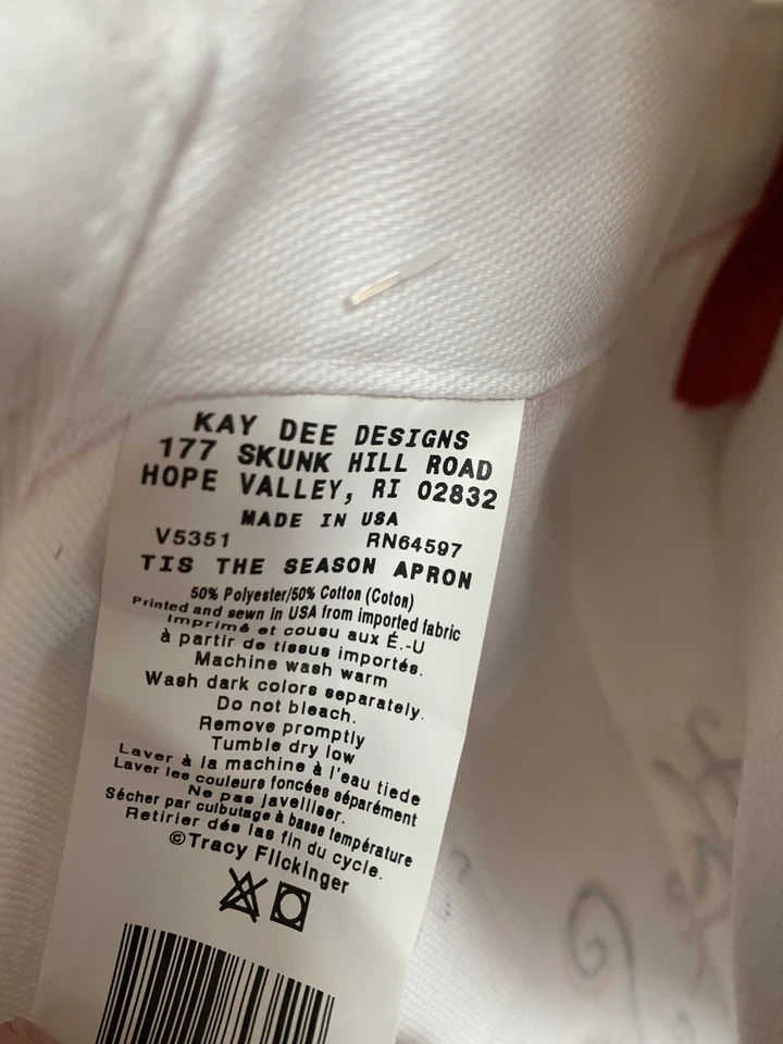 Tis the Season Snow Chefs Christmas Cooking Holiday Full Apron NEW Kay Dee Desgn - Image 3 of 4