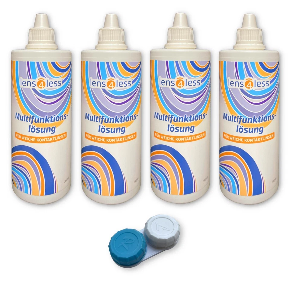 4x360ml LENS4LESS + SONDERANGEBOT + Kontaktlinsen Pflege Kombilösung All-In-One - Bild 1 von 1