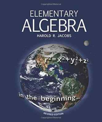 ELEMENTARY ALGEBRA By Harold R Jacobs - Hardcover