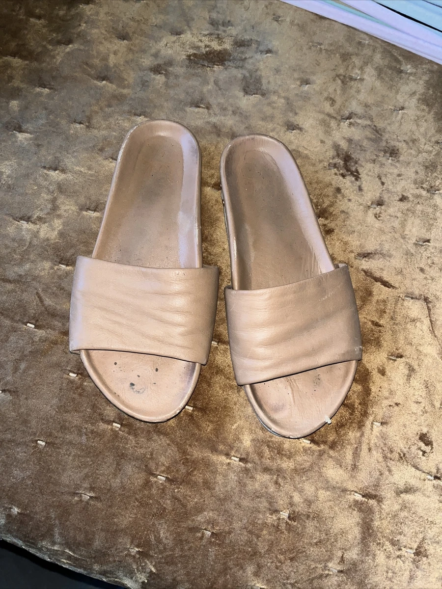 Beek Vireo Leather Slide Sandals Sz 6 Cognac Tan eBay