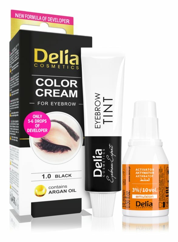 HENNA Tint DELIA COLOUR CREAM FOR EYEBROWS BLACK DARK BROWN BROWN 15ml