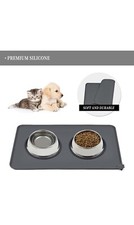 Pet Food Mat Cat Dog Puppy Silicone Feeding Non Slip Waterproof Bowl Mat 18/12