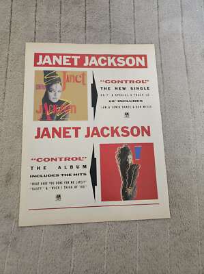 FPOT106 MAGAZINE ADVERT 11X8'' JANET JACKSON : CONTROL