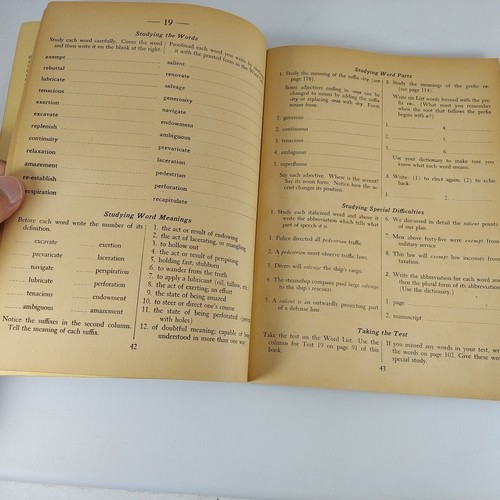 Progressive Word Mastery Word Study For Secondary Schools David Patton 1945 PB - Picture 12 of 15