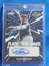 2021 Leaf Flash - Flash of Brilliance Navy #FB-JD1 Jasson Dominguez /99 (AU, RC)