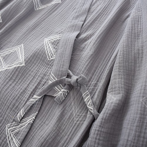 Japanische Baumwolle Yukata Pyjama Kimono Morgenmantel Bademantel Nachtwäsche Loungewear Unisex - Bild 9 von 15