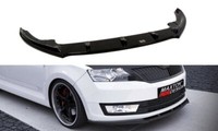 CUP Spoilerlippe Schwarz FüR Skoda Rapid + Spaceback Front Schwert Ansatz V1