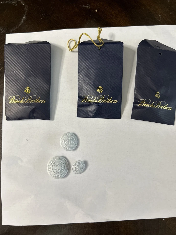 BROOKS BROTHERS BB White WATERBURY Blazer Replacement 3 Buttons 15/20/25MM - Image 2 of 4
