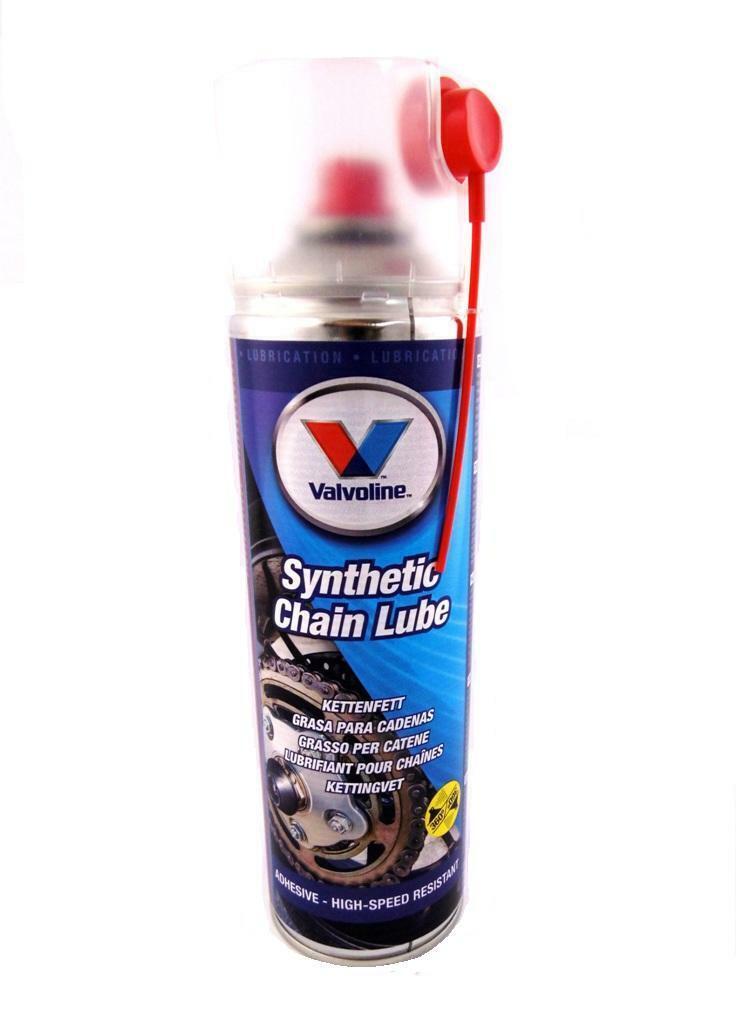 Spray de chaine Valvoline 500 ml lubrifiant blanc anti-rouille pour kit chaine
