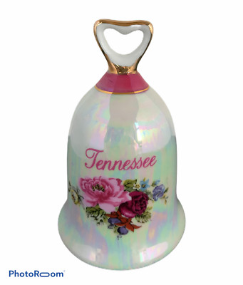  Tennessee Bell Ceramic Knick Knack with Floral Design 