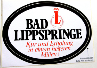 Souvenir-Aufkleber Bad Lippspringe Teutoburger Wald Lippe Detmold Paderborn NRW