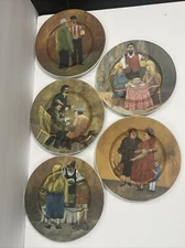 Guy Buffet  Tuscan Storefronts Set Of 5 Porcelain Salad  Plates 8” Germany 1997