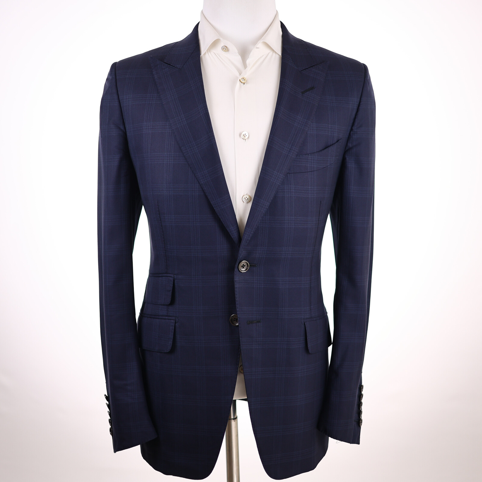 CURRENT $3,595 Tom Ford 'O'Connor' Midnight Blue Wool/Silk 2B Men's Jacket 42R - Picture 11 of 13
