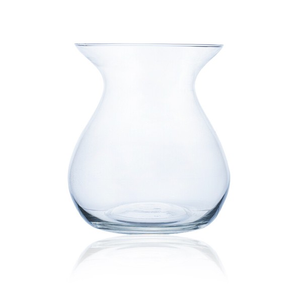 Glasvase Blumenvase Tischvase Glas Bauchig Transparent H 27Cm-image