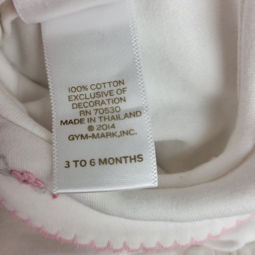 Janie And Jack 3-6 M Bodysuit Top Collar Pink Flowers Detail - Picture 5 of 6