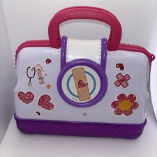 Doc McStuffins Glitter Bag Hard Case 8  h X 8.5  w W/Syringe  Stethoscope