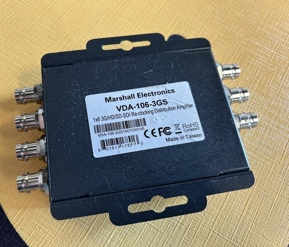 VDA-106-3GS1 x 6 3G/HD/SD-SDI Reclocking Distribution Amplifier - Image 2 of 4