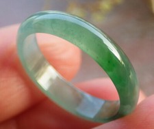 Video Certified Icy Green Natural A JADE Jadeite RING Circle NO.6.5 115093 TS