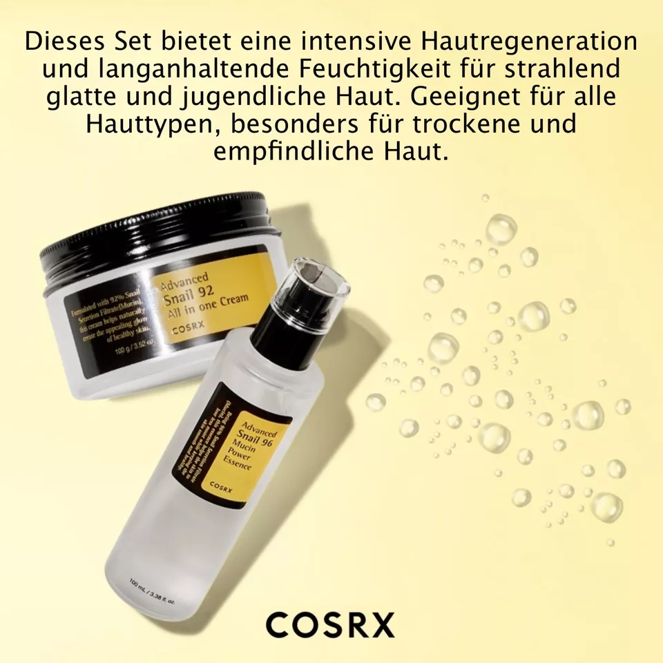 COSRX Advanced Snail Set: 92 All In One Cream + 96 Mucin Power Essence - Bild 2 von 4