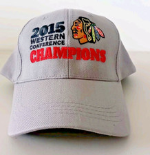Chicago Blackhawks Hat/Cap 2015 Western Conference Champions Gray Adjustable