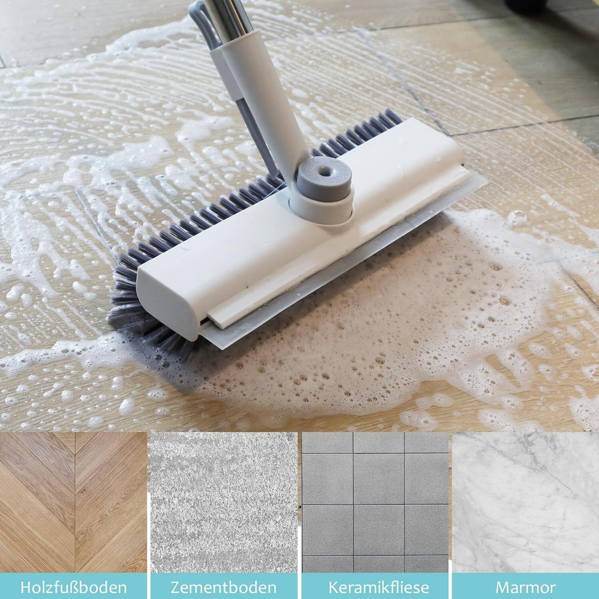 Aazon.co: AIR U Floor Scrub Brush with Long Handle, Household