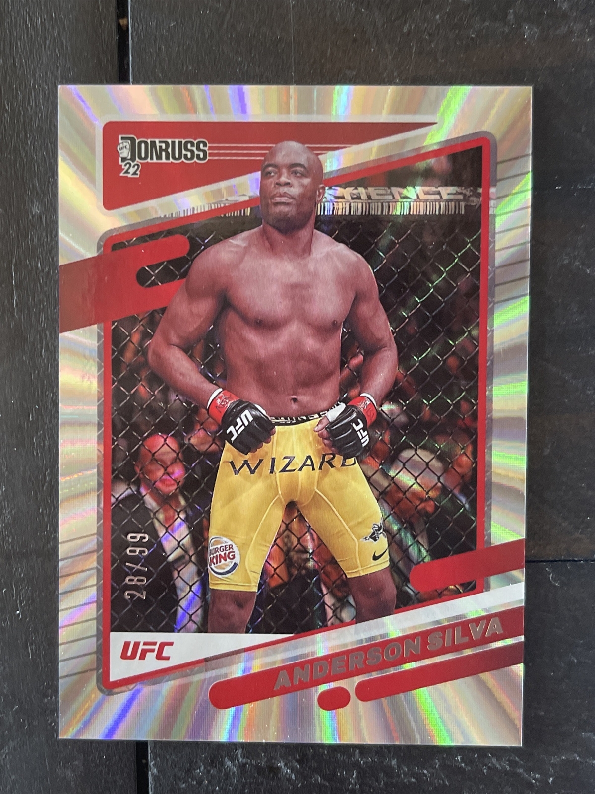 2022 Donruss UFC Holo Laser #71 Anderson Silva /99