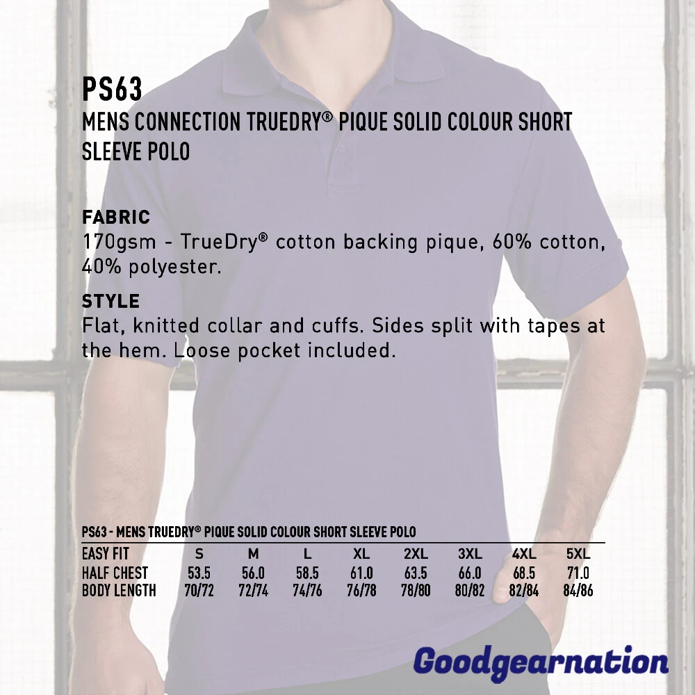 Mens Plain Polo Shirt Cotton Back Pique Short Sleeve 20+ Colour
