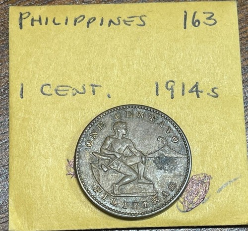 1914 s US Philippine One Centavo Coin - Picture 2 of 6