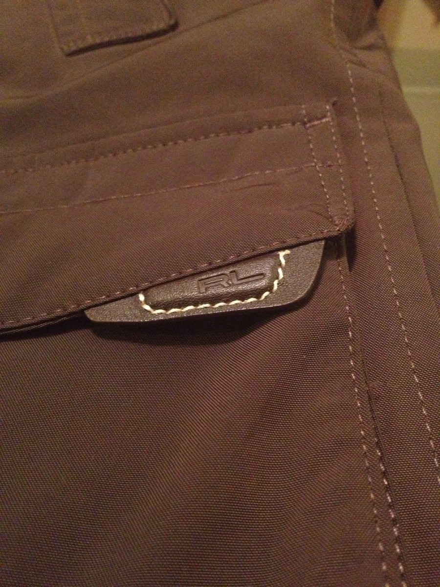 Ralph Lauren Black Label Sz Medium Poly Oxford & Leather Ralph Lauren Black Label Sz Medium Poly Oxford & Leather