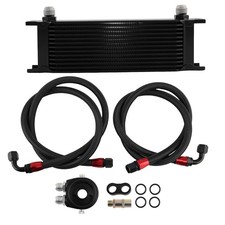 New Aluminum 13 Row An10 Universal Engine Oil Cooler Filter Adapter Kit