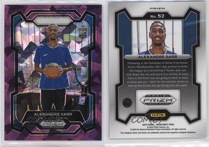 2024 Panini Prizm Draft Picks Purple Ice /149 Alexandre Sarr #52 Rookie RC