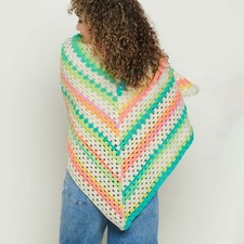Red Heart  Staggered Stripes Shawl Crochet Kit