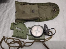 Compass Army Surplus Model 27 Phosphorescent  With Pouch - 1977